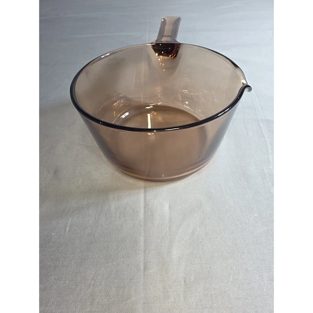 Vision Corning Ware Glass 1 Liter Saucepan Pot Pour Spout USA No Lid